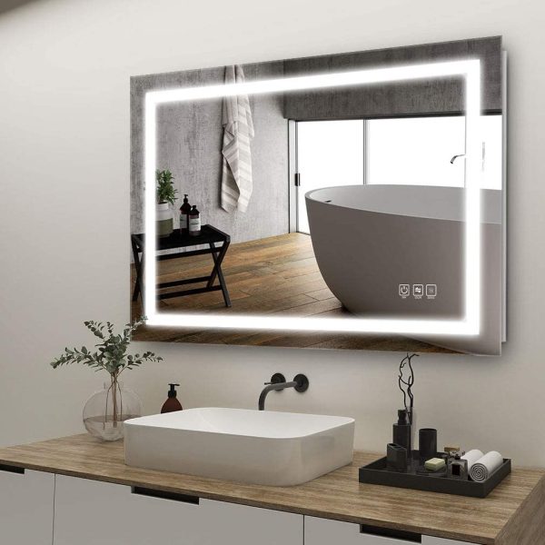 Frameless Rectangular Bathroom Mirror