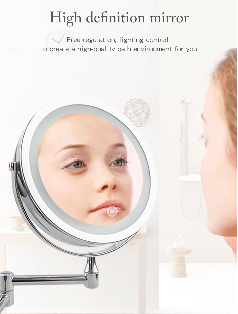 LED Wall Mounted Makeup Mirror-D