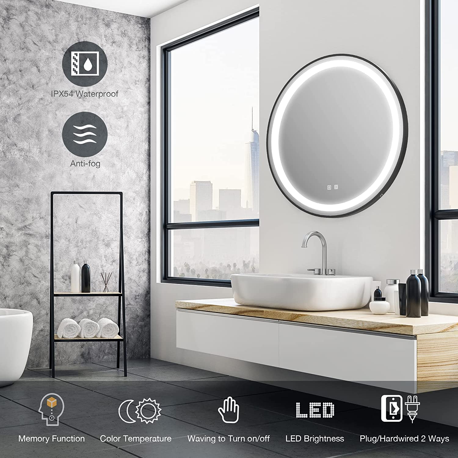 LED Bathroom Mirror-Round