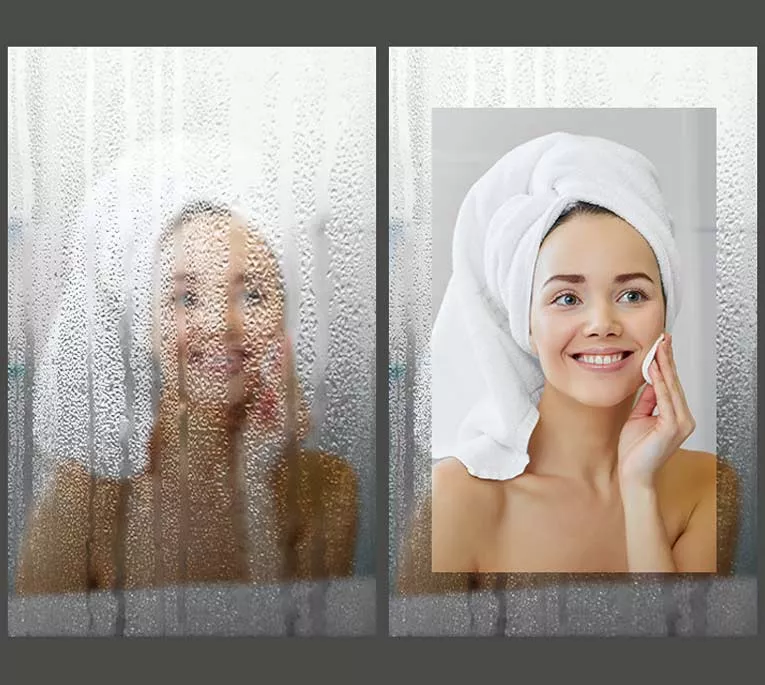 Frameless Rectangular Bathroom Mirror