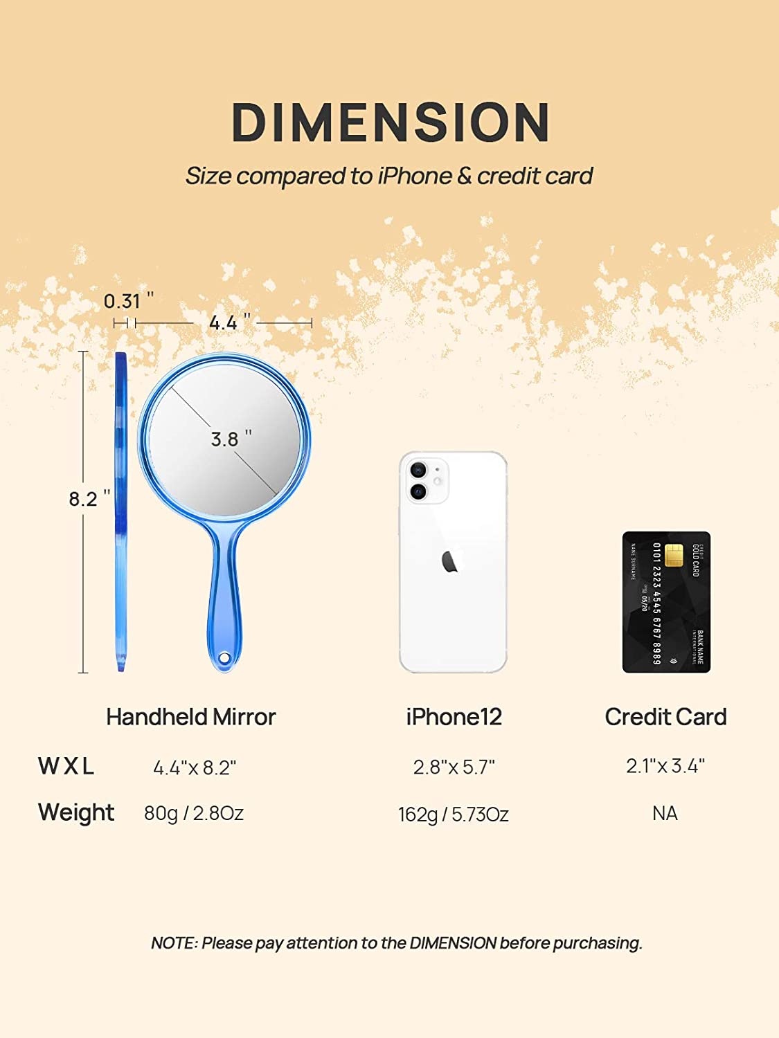 Double-Sided Handheld Mirror