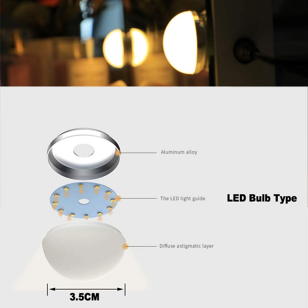 Large Hollywood Lighted Vanity Mirror with 15 Dimmable LED Bulbs