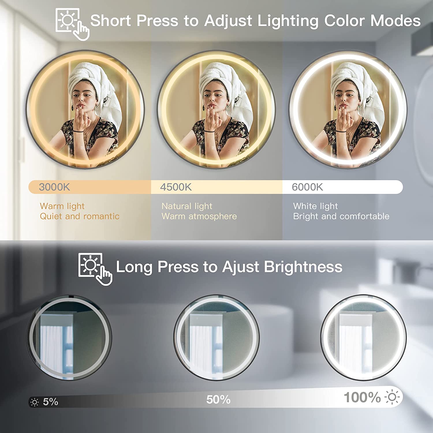 LED Bathroom Mirror-Round