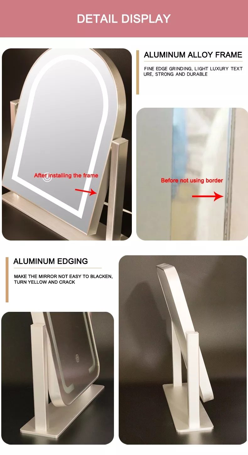 Led Lighted Hairdressing Makeup Mirror