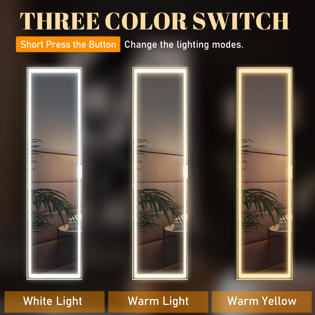 LED 全身镜（触摸调光，3000–6000K） - image 2
