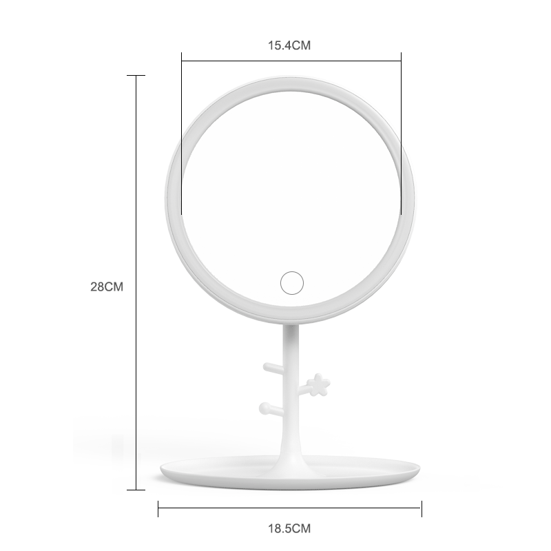 可充电 LED 塑料化妆镜 H（90° 翻转） - image 5