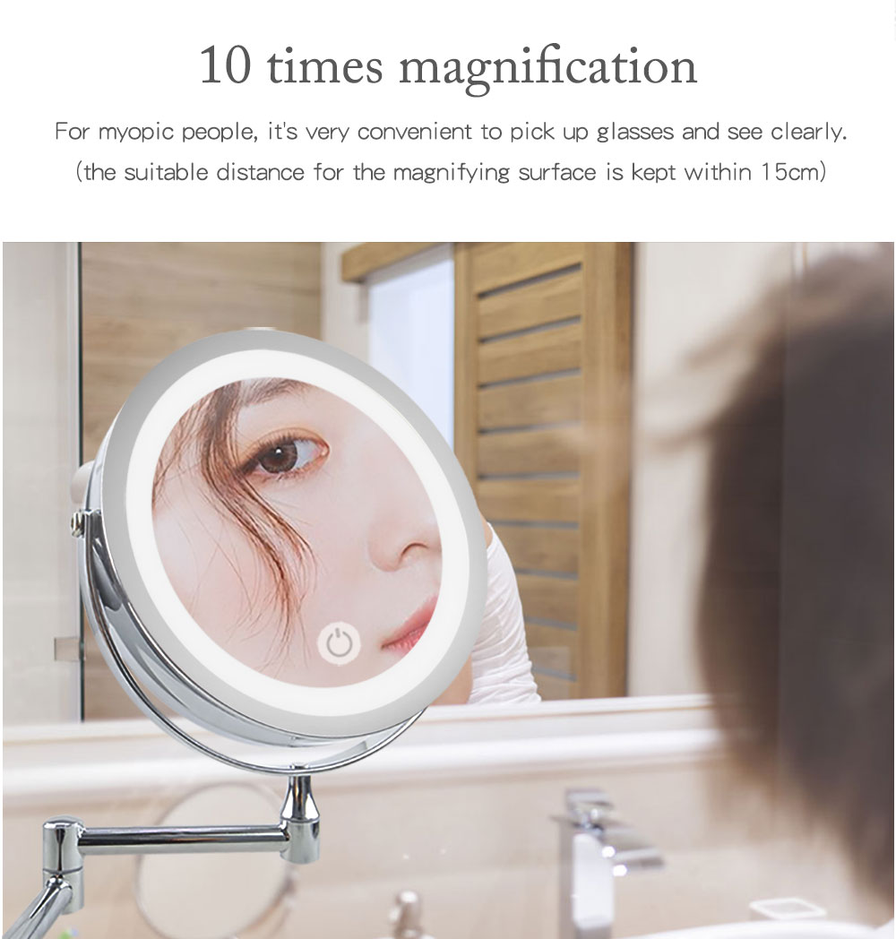 LED Wall Mounted Makeup Mirror-D