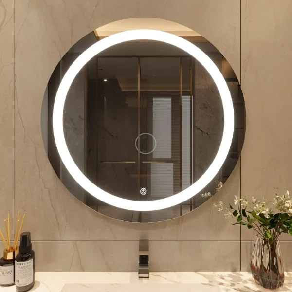 Frameless Round Bathroom Vanity Mirror