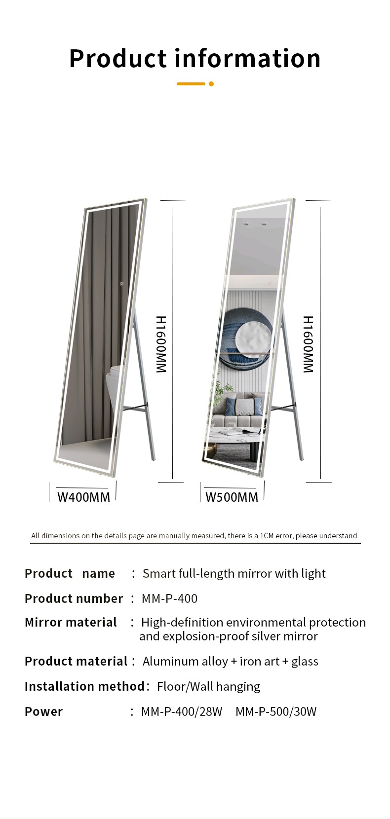 LED Dressing Mirror-P