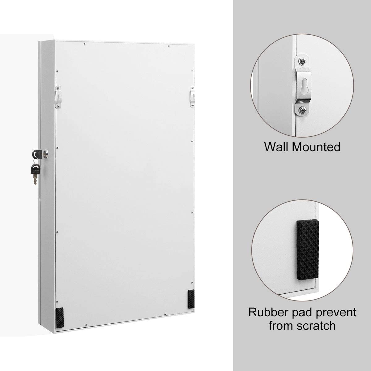 Wall Mount LED Light Mirror Cabinet