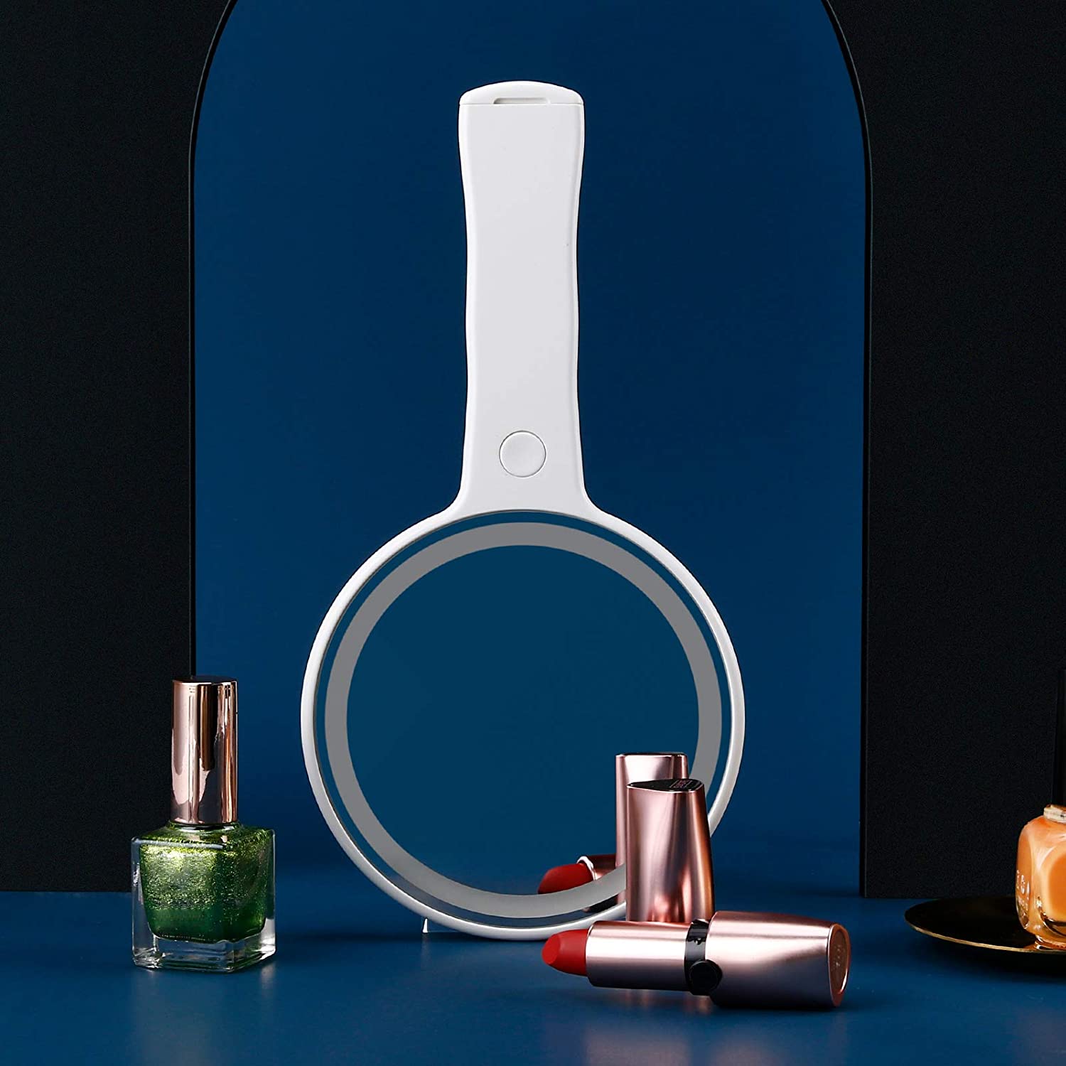 Hand LED Mirror Round Mirror with Handle