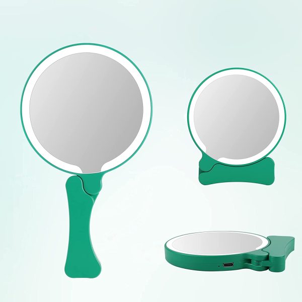 Hand Mirror with Light Rechargeable