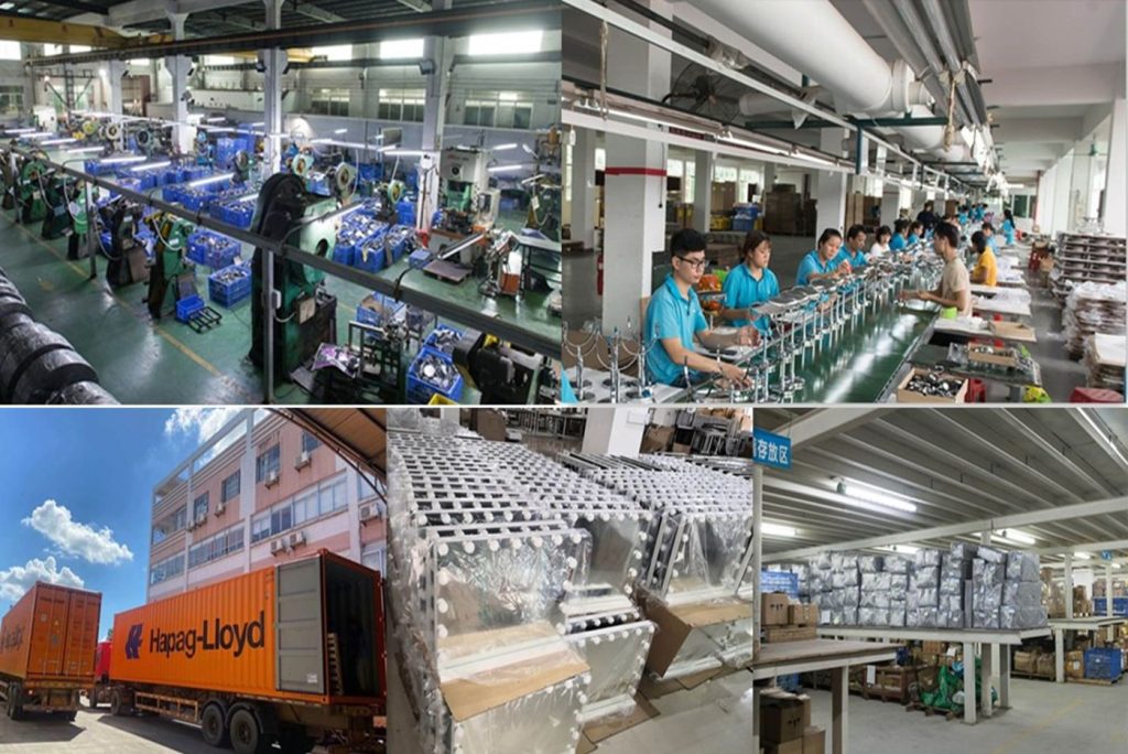 Production lines, materials, warehouse and container loading