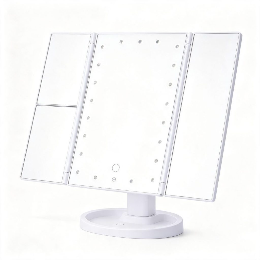 LED 三折化妆镜 TCMM-10（1 倍 / 2 倍 / 3 倍）